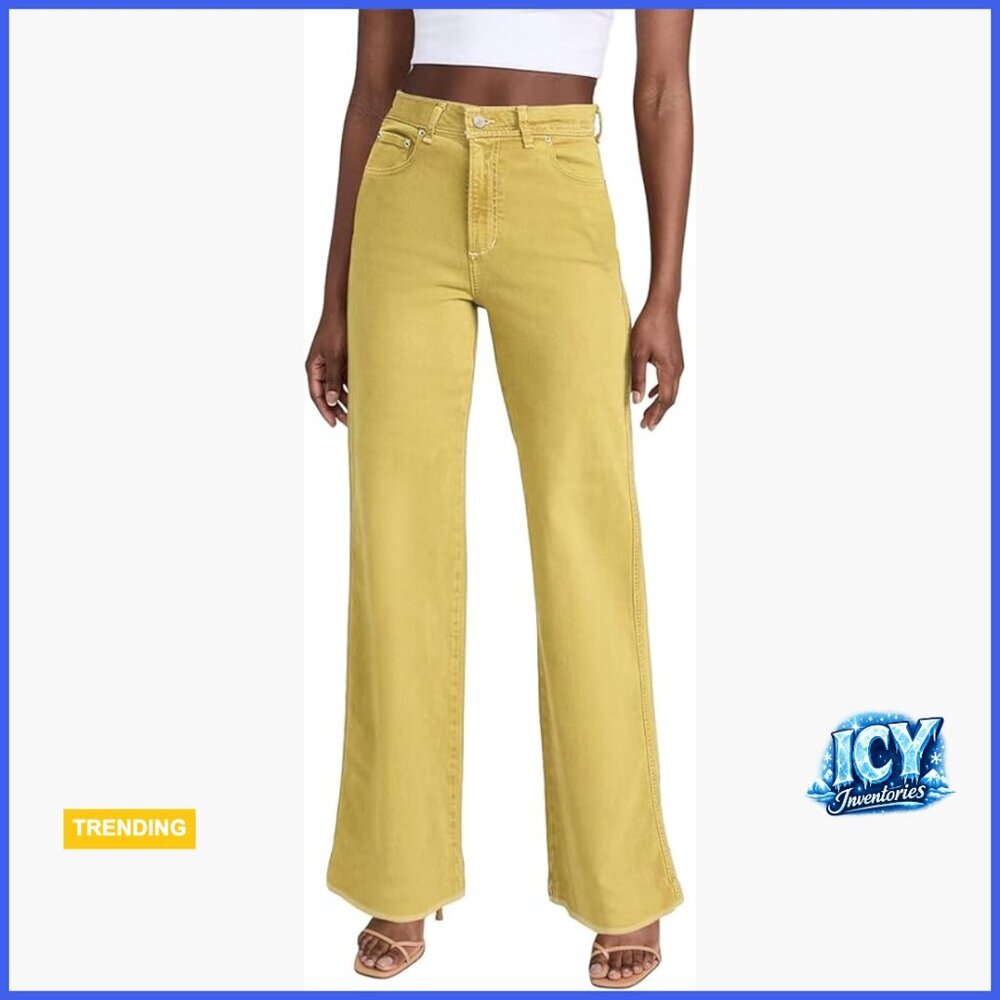 High Waisted Straight Leg Flare Jeans with Stretchy Denim and Raw Hem